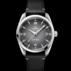 38 mm, steel on leather strap^OMEGA Online