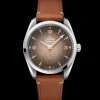 38 mm, steel on leather strap^OMEGA Online