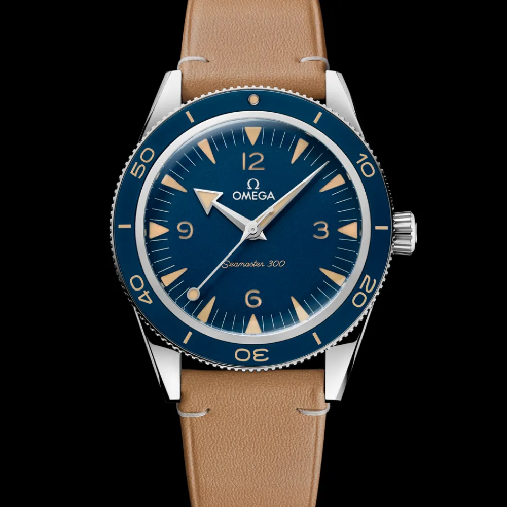 41 mm, steel on leather strap^OMEGA Best