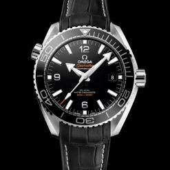 43.5 mm, steel on leather strap with rubber lining^OMEGA Outlet