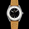 39.5 mm, steel on leather strap^OMEGA Discount