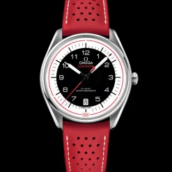 39.5 mm, steel on leather strap^OMEGA Online
