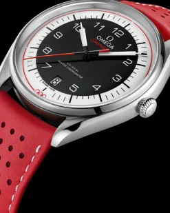 39.5 mm, steel on leather strap^OMEGA Online