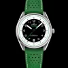 39.5 mm, steel on leather strap^OMEGA New
