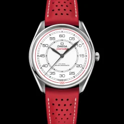 39.5 mm, steel on leather strap^OMEGA Best