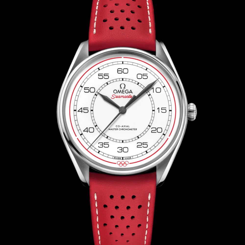 39.5 mm, steel on leather strap^OMEGA Best