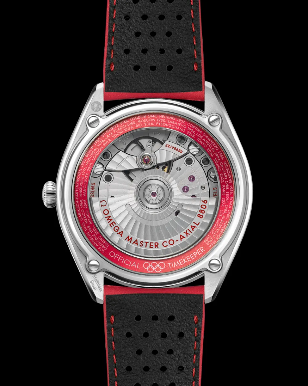 39.5 mm, steel on leather strap^OMEGA Best