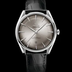 39.5 mm, steel on leather strap^OMEGA Clearance