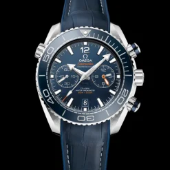 45.5 mm, steel on leather strap with rubber lining^OMEGA Discount