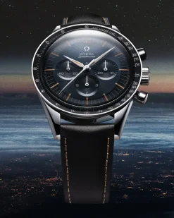 39.7 mm, steel on leather strap^OMEGA New