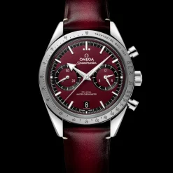 40.5 mm, steel on leather strap^OMEGA Online