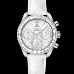 38 mm, steel on leather strap^OMEGA Fashion