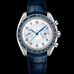 43 mm, steel on leather strap^OMEGA Hot