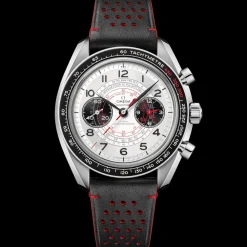 43 mm, steel on leather strap^OMEGA Fashion
