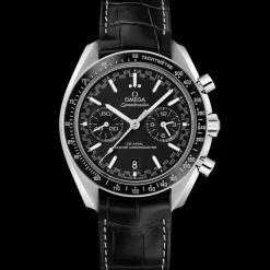 44.25 mm, steel on leather strap^OMEGA New