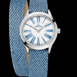26 mm, steel on leather strap^OMEGA Online