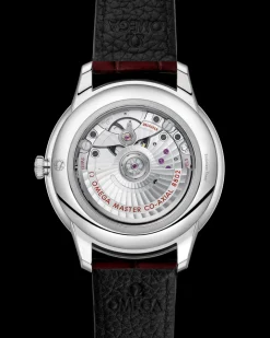 41 mm, steel on leather strap^OMEGA Fashion