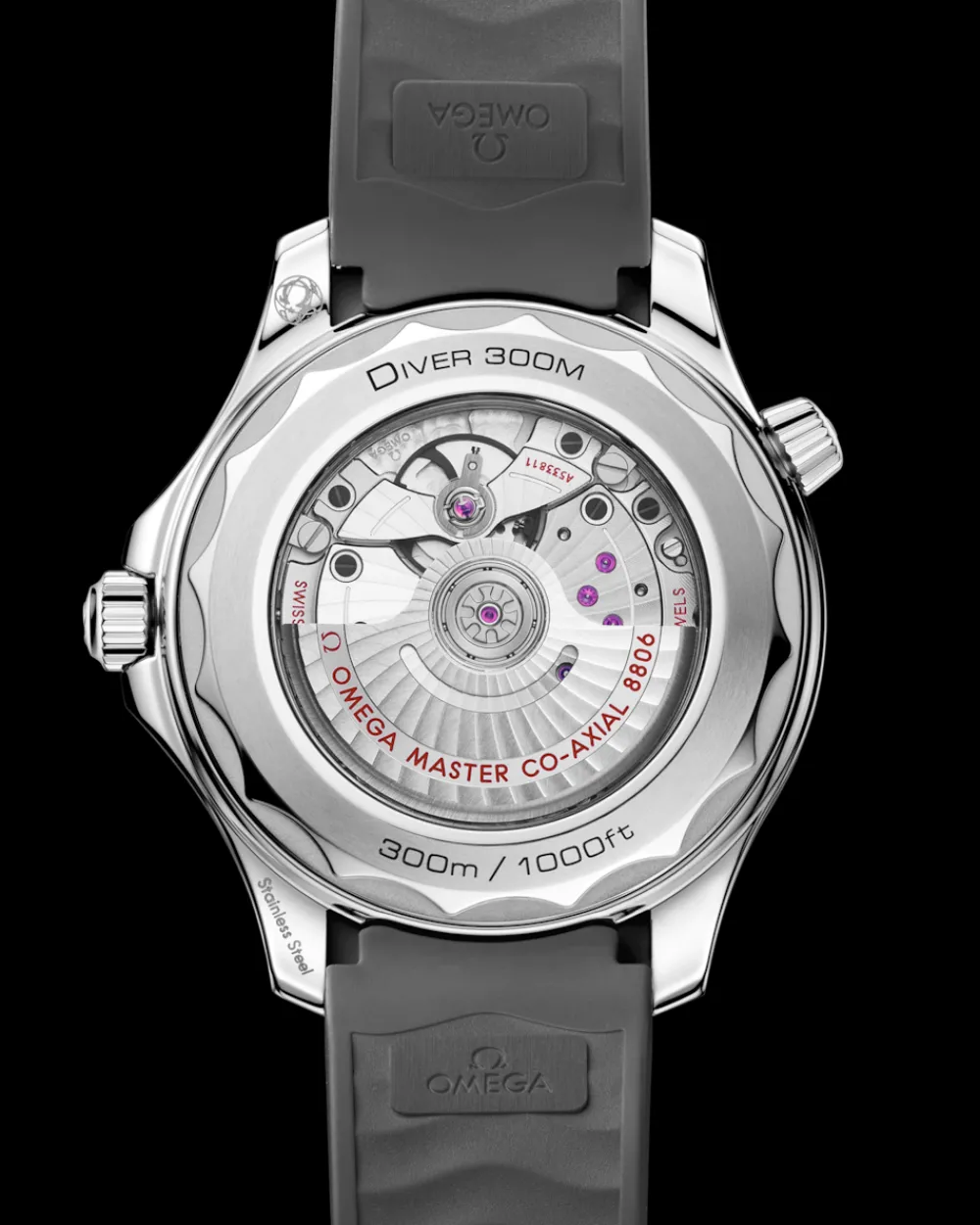 42 mm, steel on rubber strap^OMEGA Outlet
