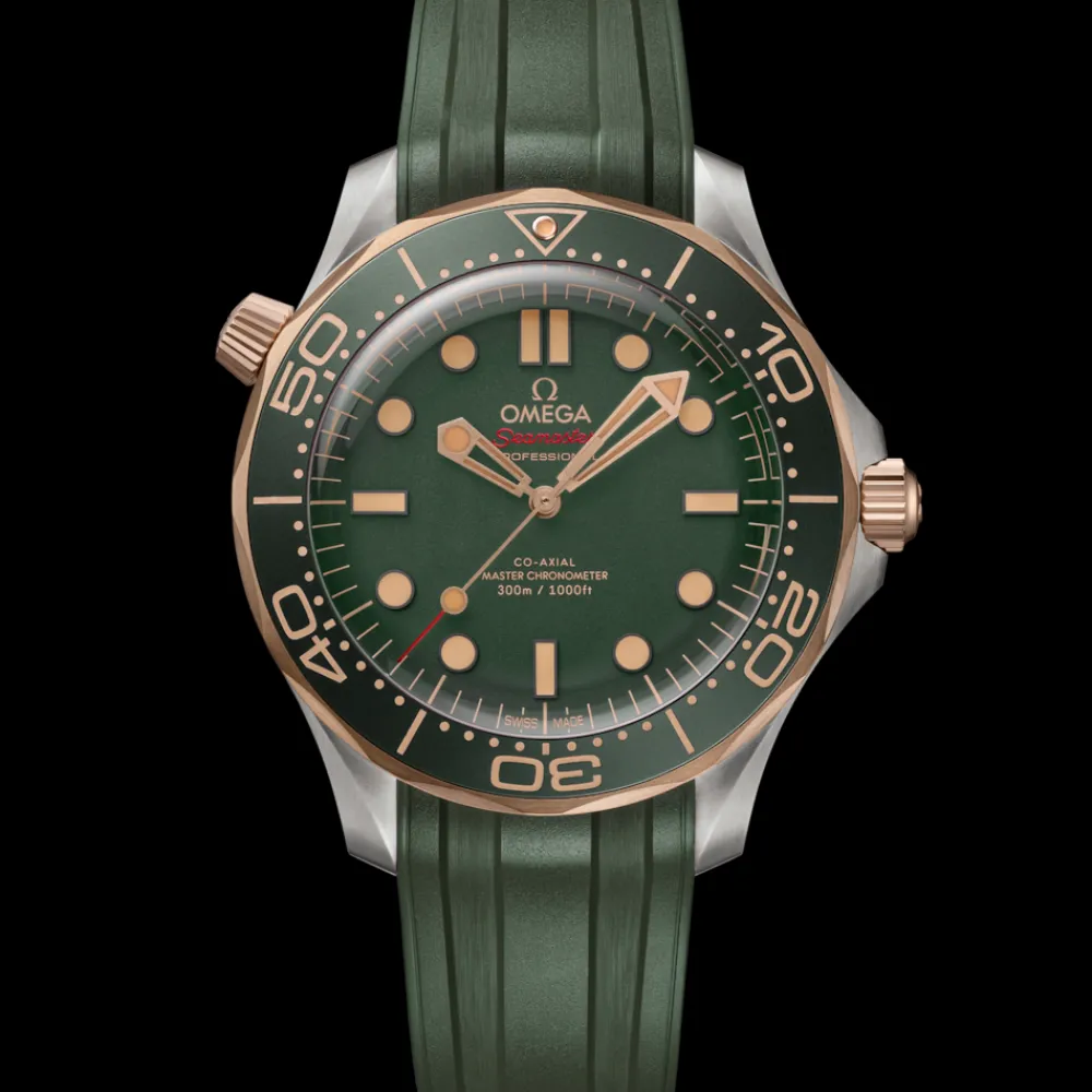 42 mm, titanium ‑ Bronze gold on rubber strap^OMEGA New