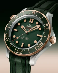 42 mm, titanium ‑ Bronze gold on rubber strap^OMEGA New