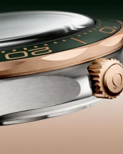 42 mm, titanium ‑ Bronze gold on rubber strap^OMEGA New
