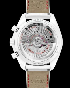 44.25 mm, white ceramic on leather strap^OMEGA New