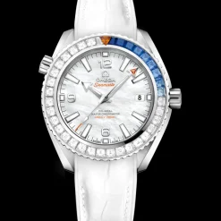 39.5 mm, white gold on leather strap with rubber lining^OMEGA Best