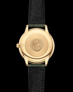 30 mm, yellow gold on leather strap^OMEGA Online
