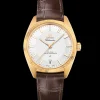 39 mm, yellow gold on leather strap^OMEGA Online