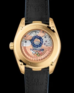 38 mm, yellow gold on leather strap^OMEGA Discount
