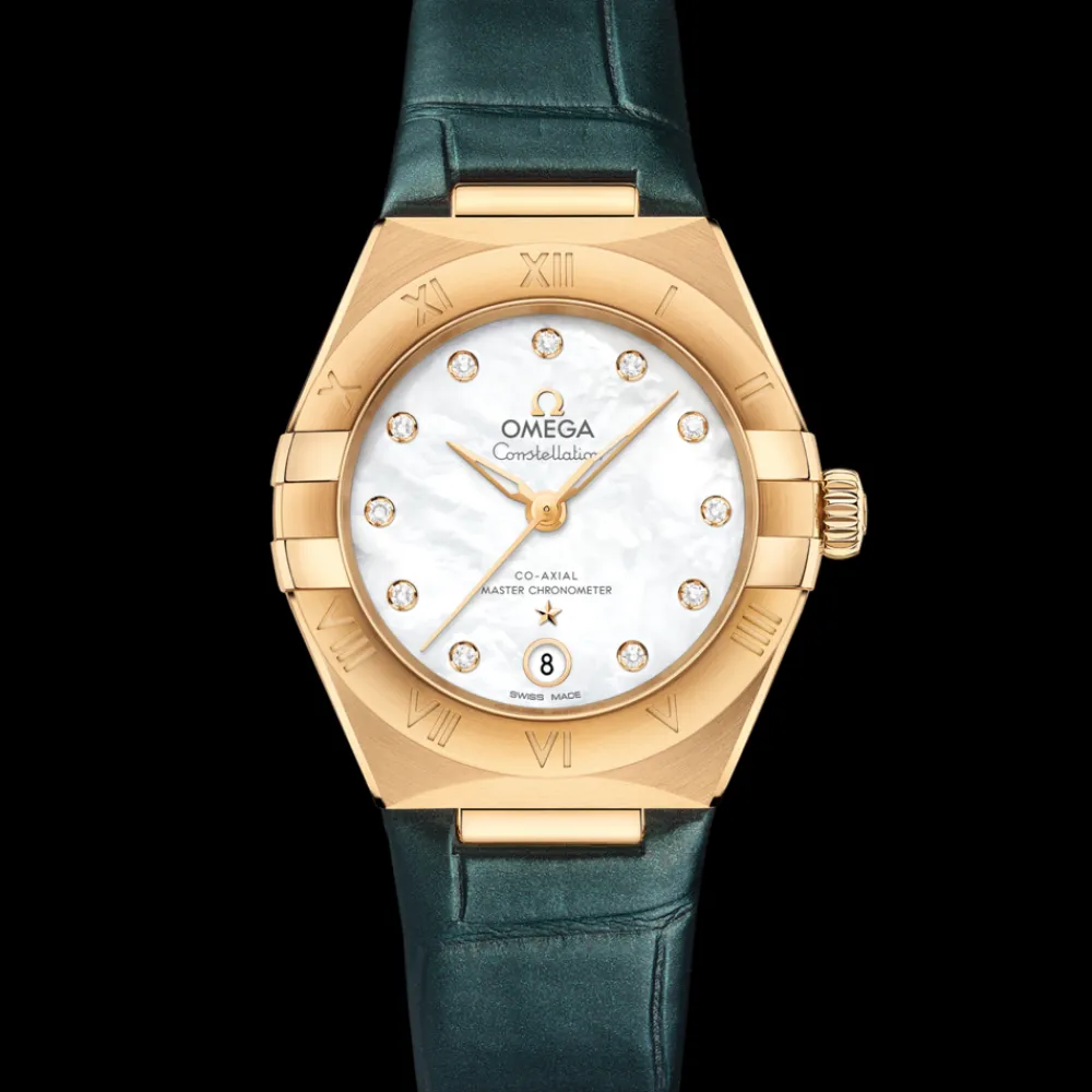 29 mm, yellow gold on leather strap^OMEGA Clearance