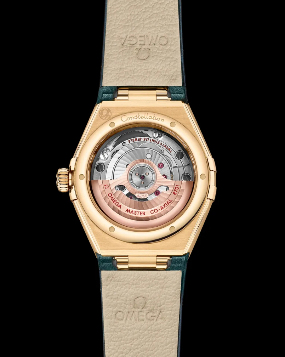 29 mm, yellow gold on leather strap^OMEGA Clearance