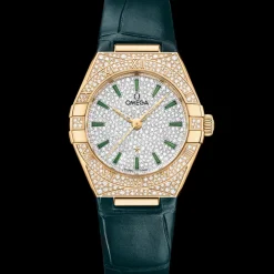 29 mm, yellow gold on leather strap^OMEGA Sale