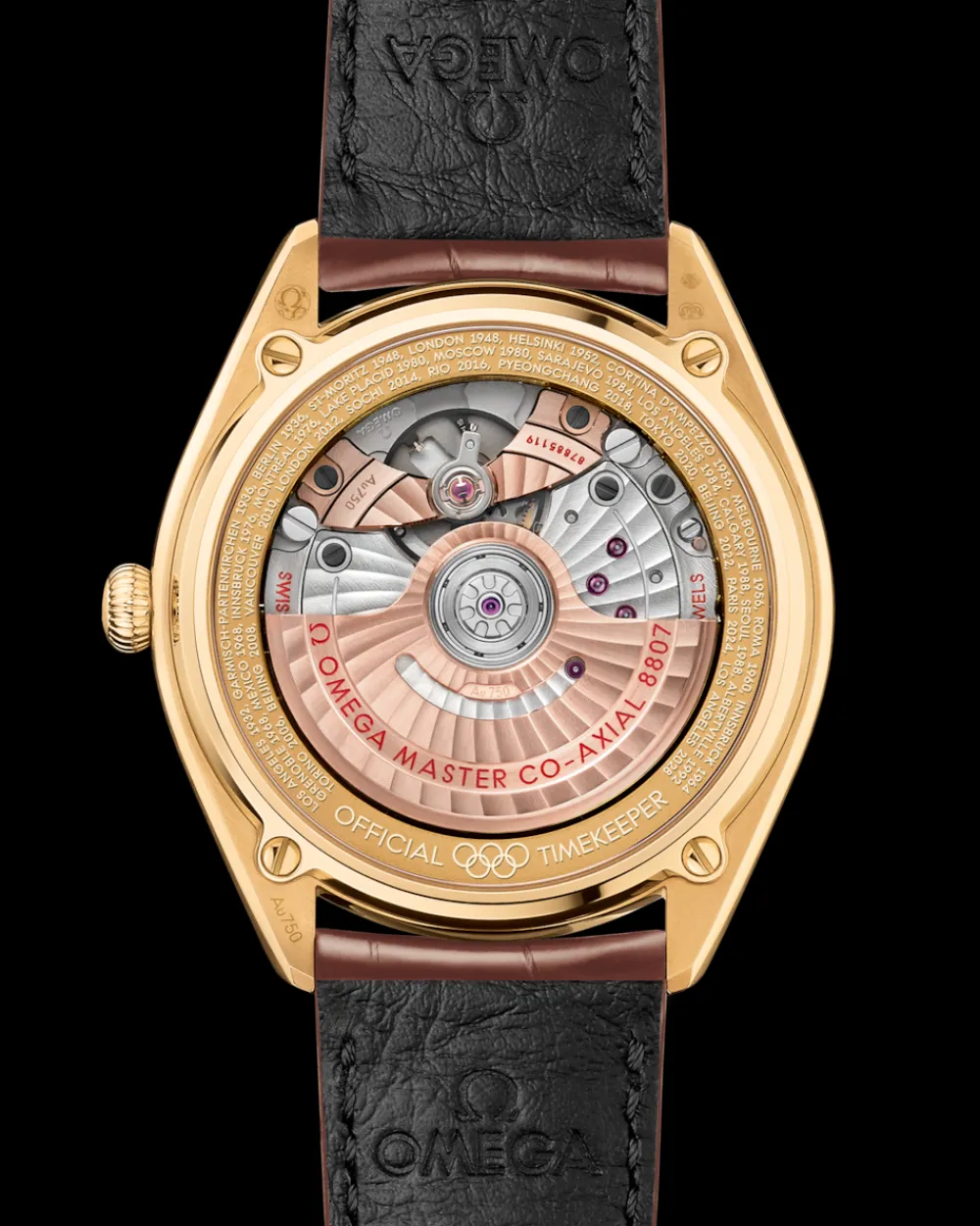 39.5 mm, yellow gold on leather strap^OMEGA Online