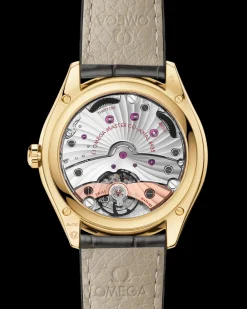 40 mm, yellow gold on leather strap^OMEGA Outlet