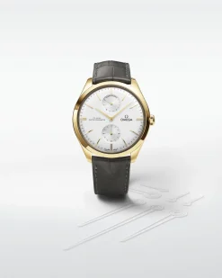 40 mm, yellow gold on leather strap^OMEGA Outlet