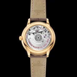 34 mm, yellow gold on leather strap^OMEGA Hot