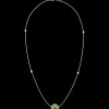 Necklace, 18k yellow gold, malachite^OMEGA Discount