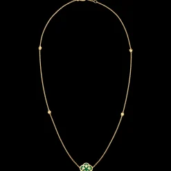 Necklace, 18k yellow gold, malachite^OMEGA Discount