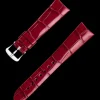 Red alligator leather strap with pin buckle^OMEGA Fashion