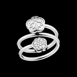 Ring, 18k white gold, diamonds, mother‑of‑pearl^OMEGA Discount