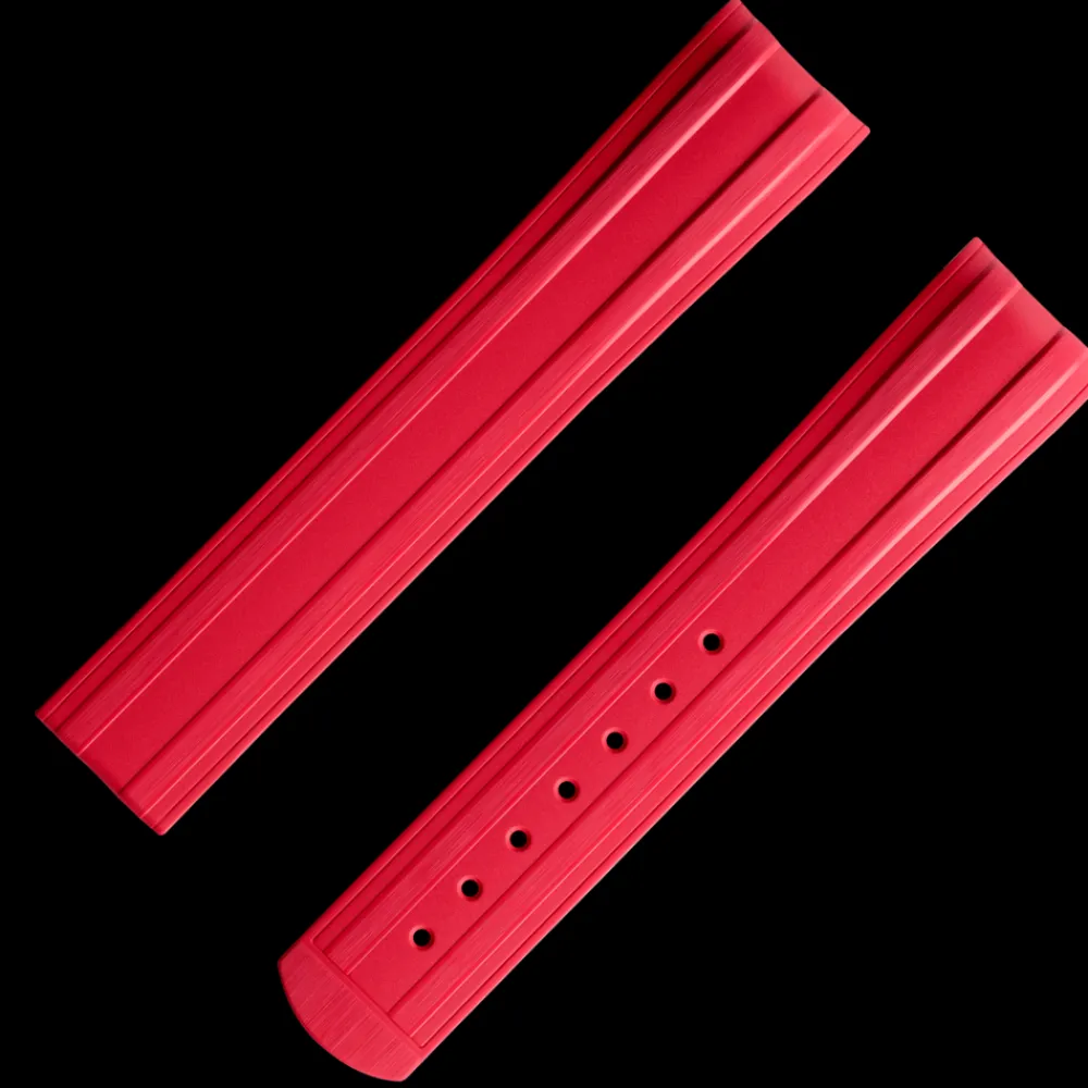 Seamaster Diver 300M red rubber strap with foldover clasp^OMEGA Hot