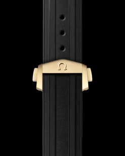 Speedmaster Moonwatch black rubber strap with foldover clasp^OMEGA Hot