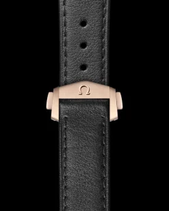 Speedmaster Moonwatch black leather strap with foldover clasp^OMEGA Hot