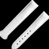 White alligator leather strap with foldover clasp^OMEGA Clearance